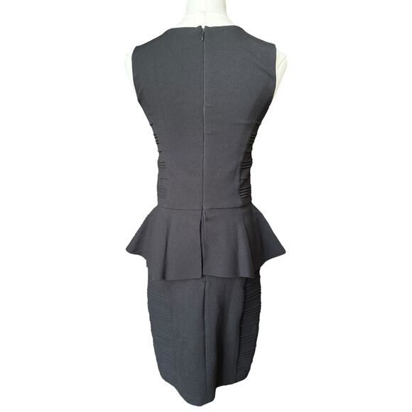 Parker Peplum Bodycon Black ribbed sides Sleeveless Dress size XS - Picture 9 of 15